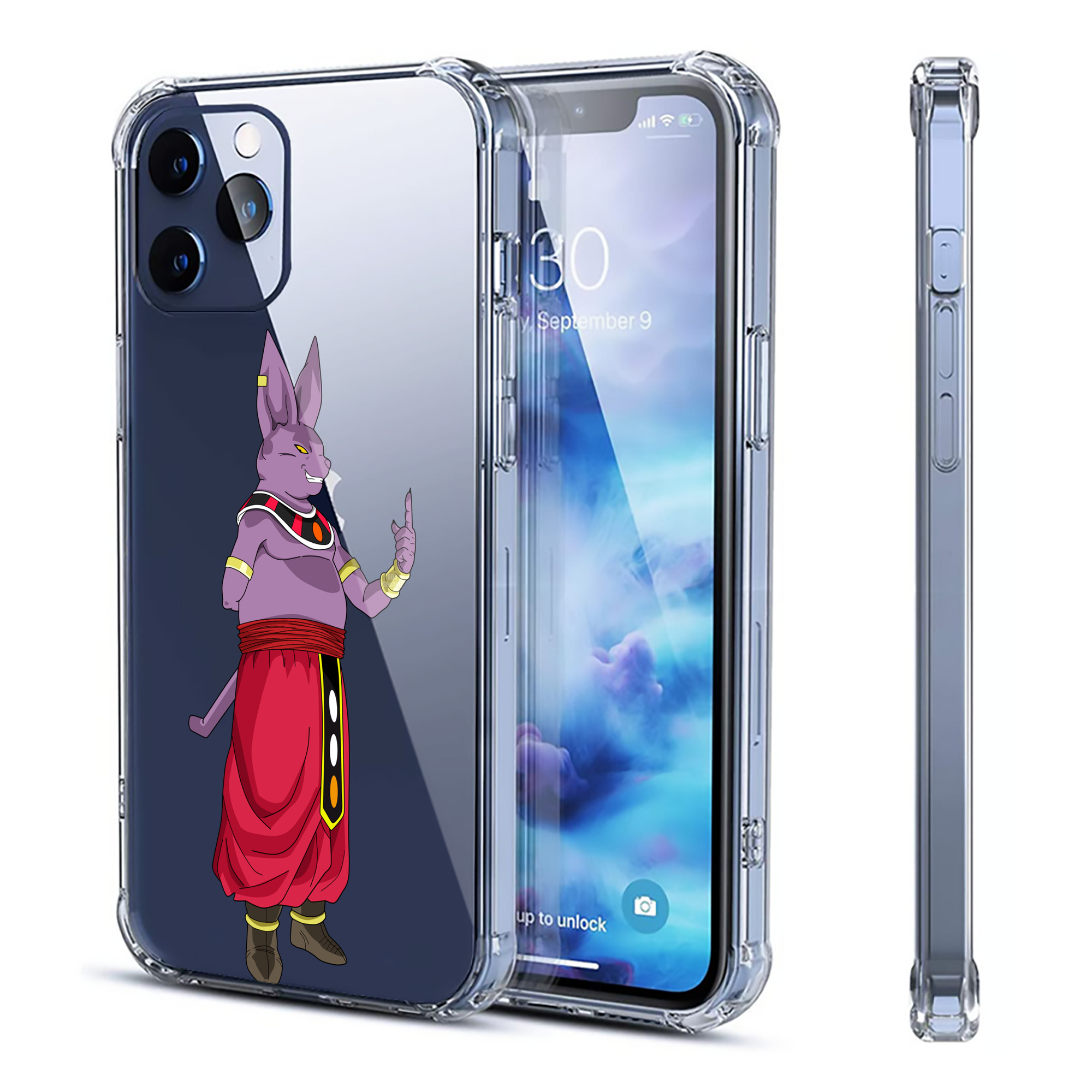 （画像用） ドラゴンボール シャンパ DRAGON BALL Champa 【iPhone 12シリーズ対応】透明スマホケース（クリアソフトケース）